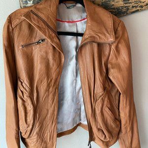 Brown Real Leather Jacket - Doma
